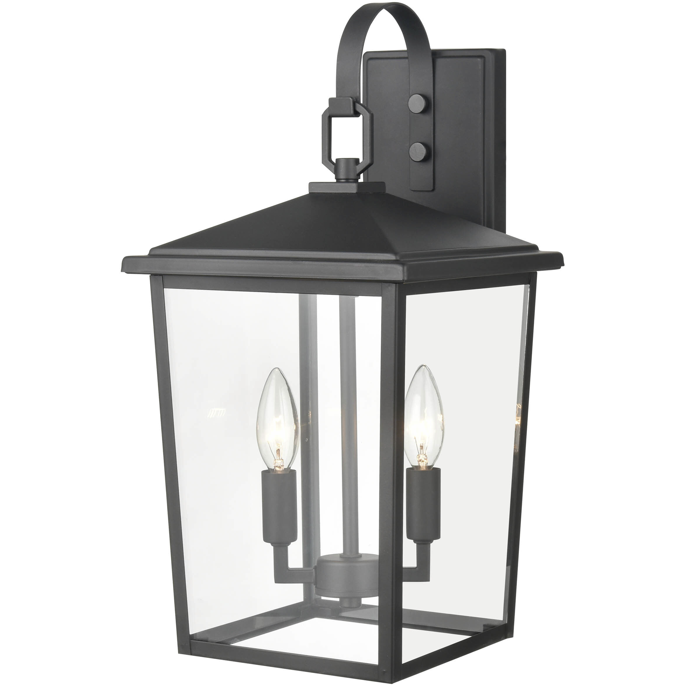 Fetterton 2 Light 18 inch Powder Coated Black Outdoor Wall Sconce